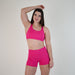 Pink Cabaret Scoop Neck Sports Bra - Isla