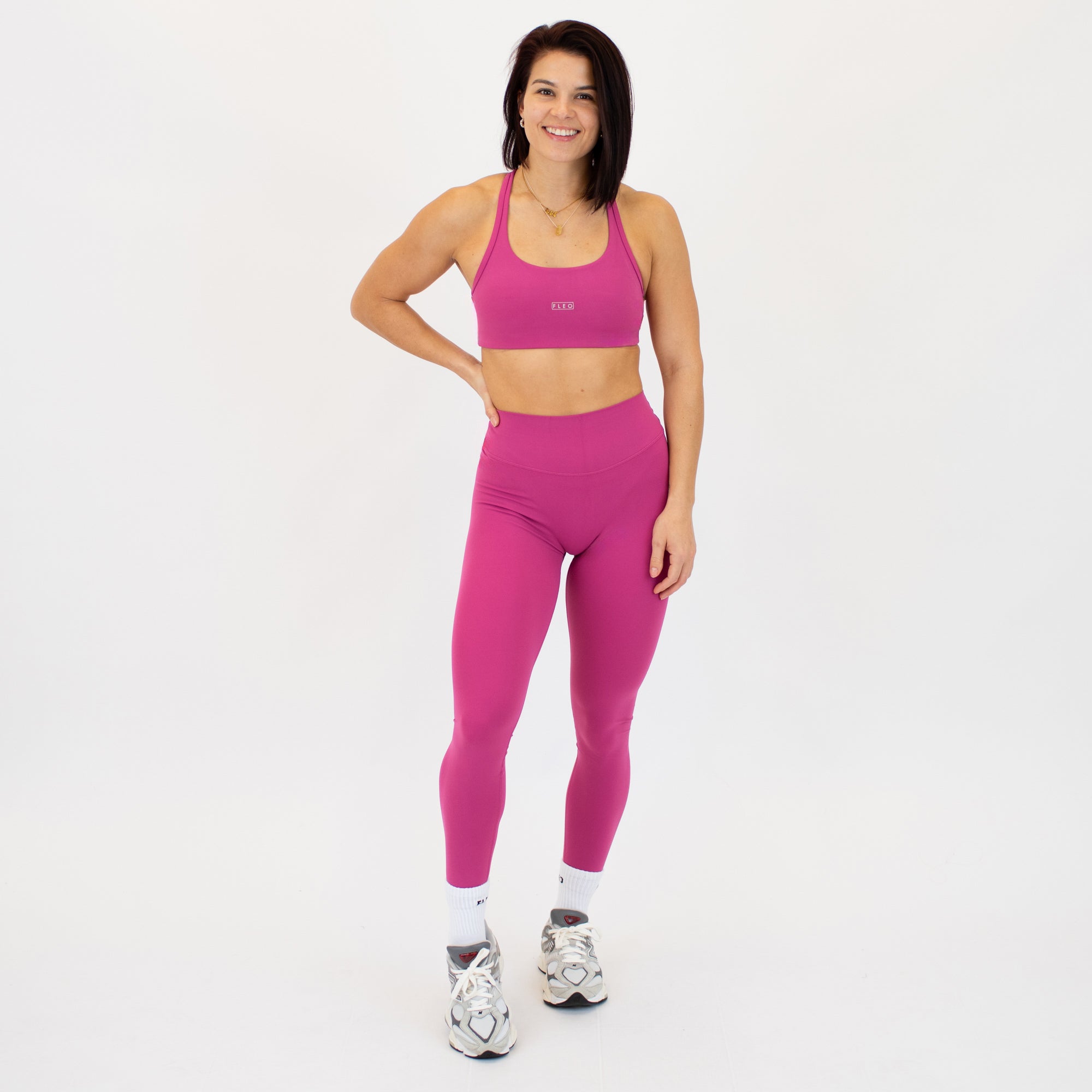 Magenta Haze Uplift V Back Leggings | SmoothSculpt -3
