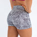 Micro Leopard No Front Seam High Rise Spandex Shorts