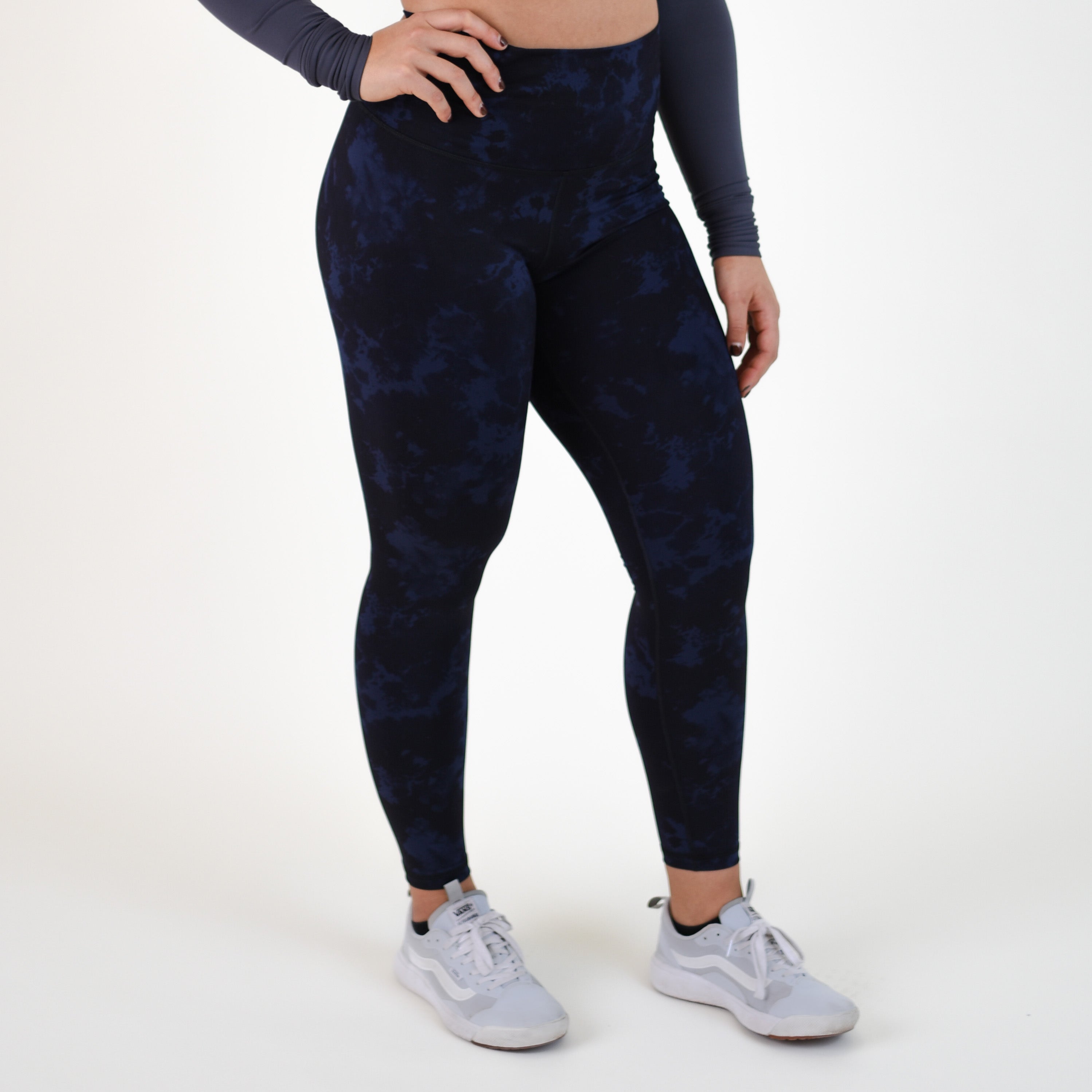 Navy Riot High Rise Workout Leggings