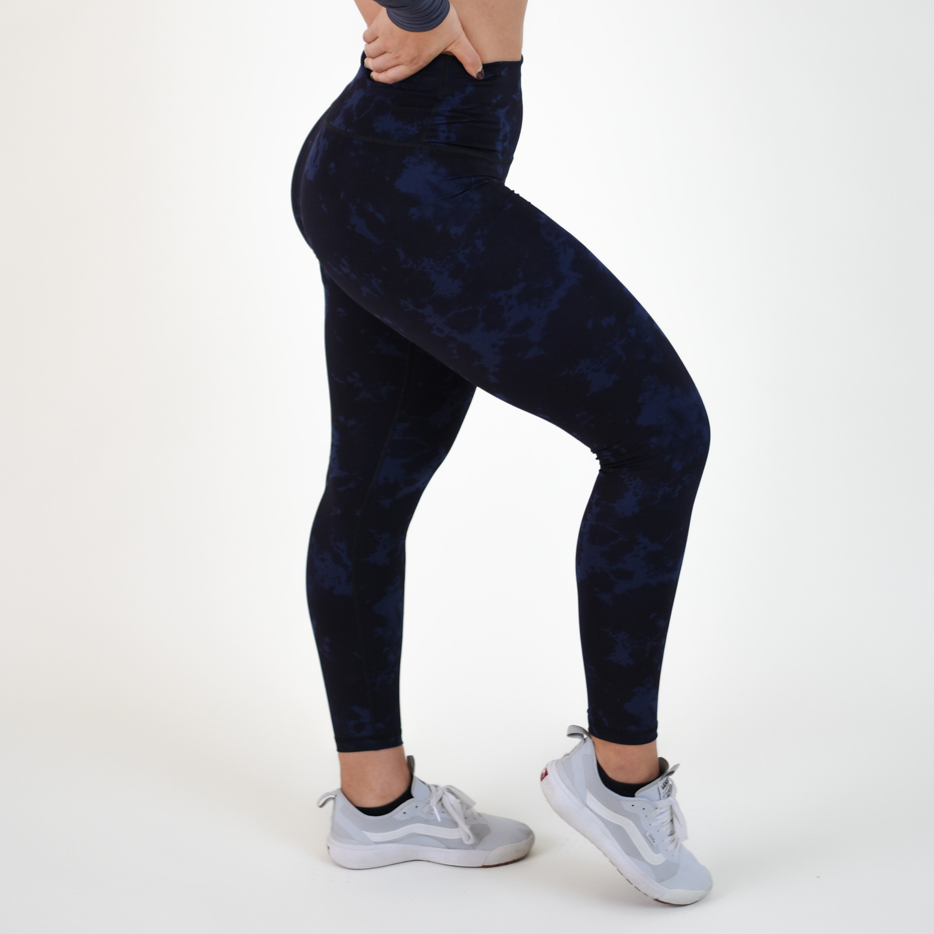 Navy Riot High Rise Workout Leggings