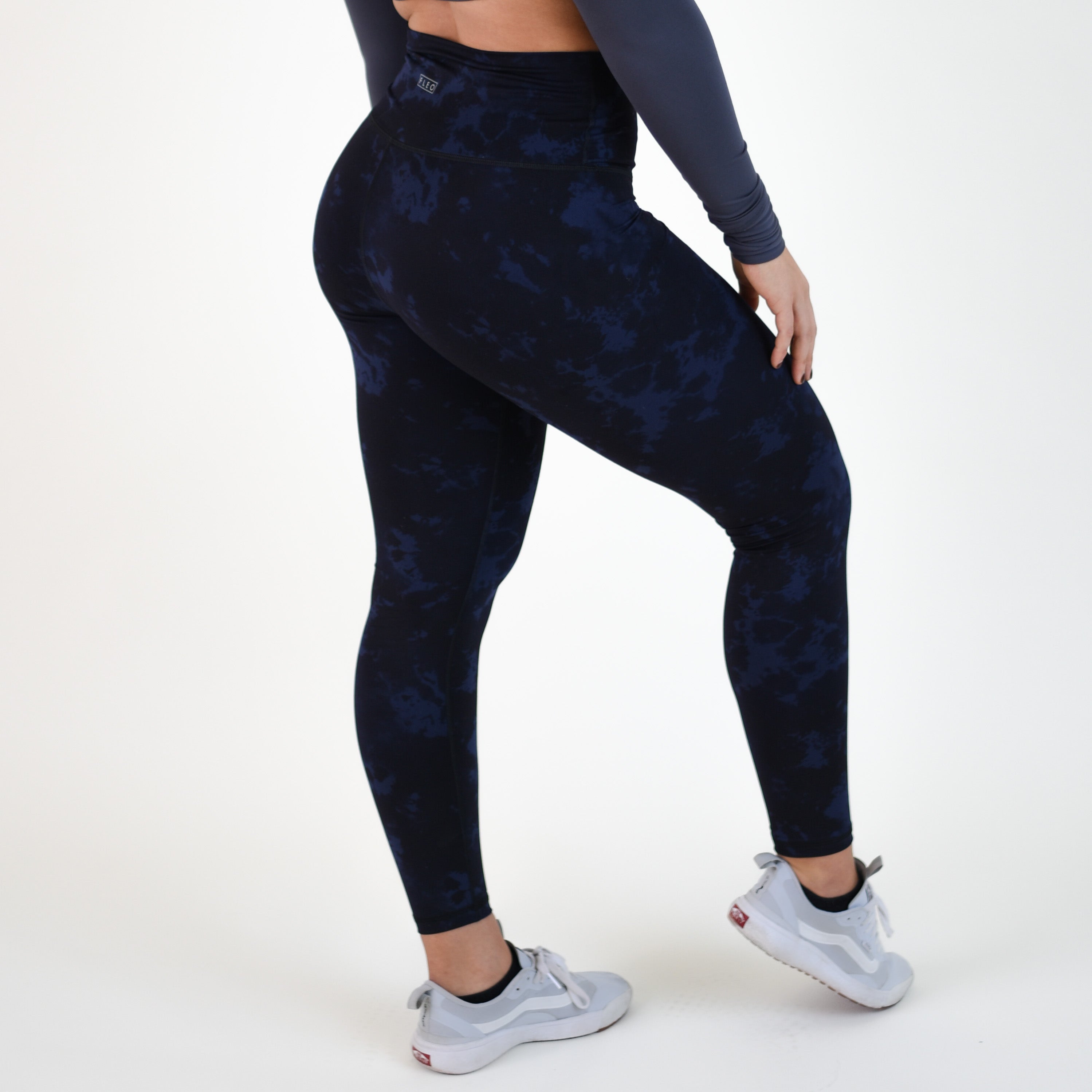 Navy Riot High Rise Workout Leggings