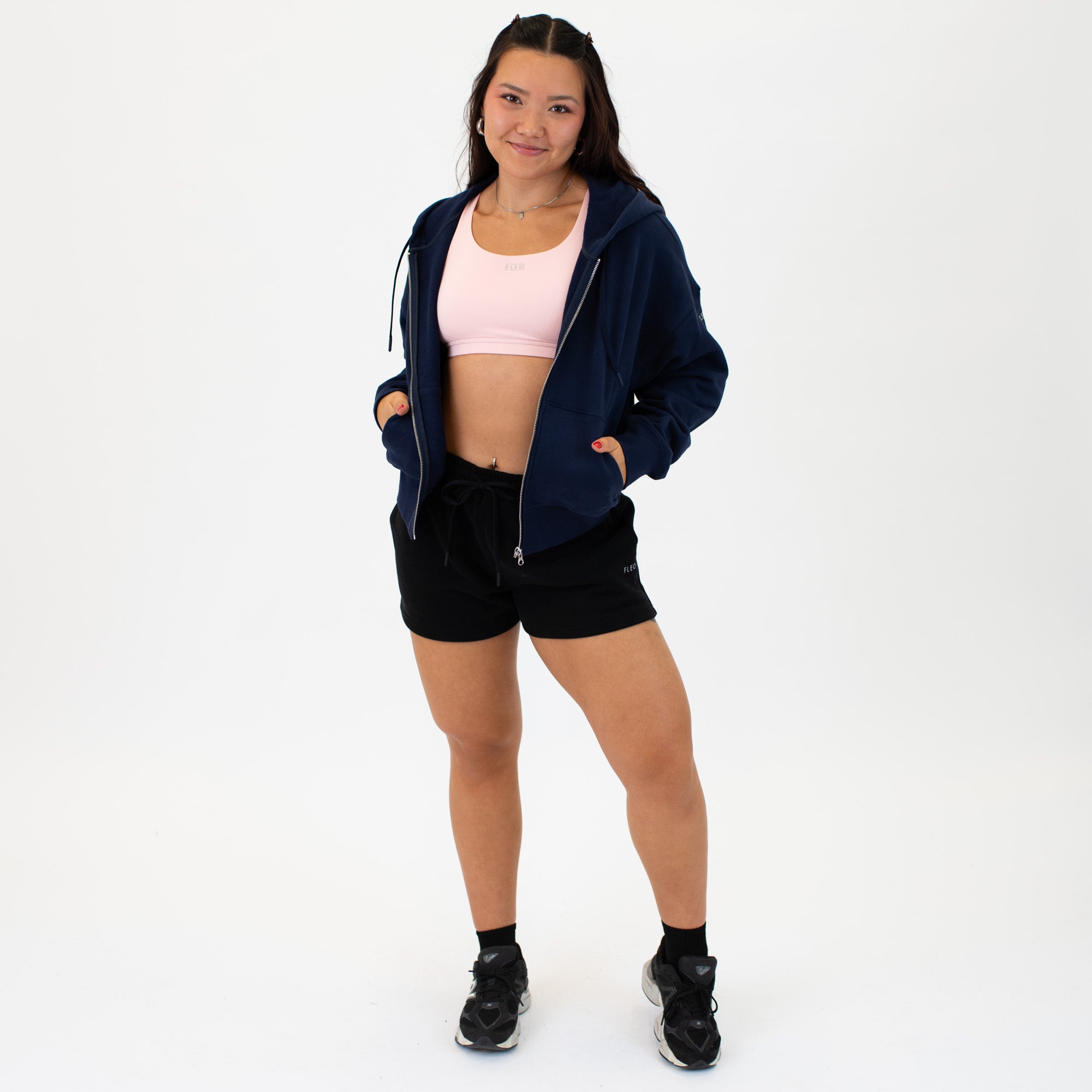 Essence Crop Zip Up Hoodie