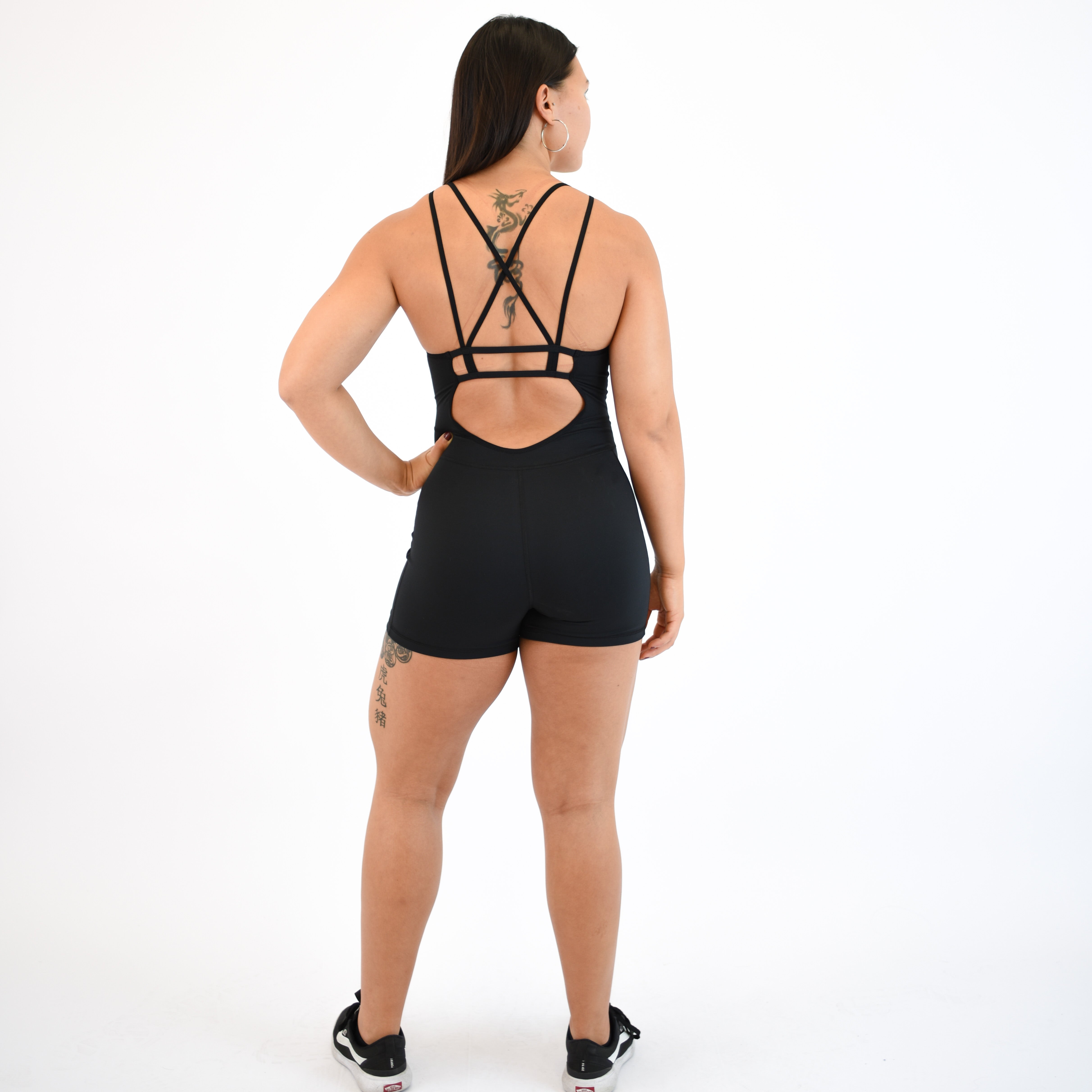 Women's Singlet in Black for Powerlifting and Olympic Lifting