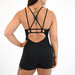 Women's Singlet in Black for Powerlifting and Olympic Lifting