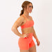 X Back Sports Bra - Chloe in Neon Coral