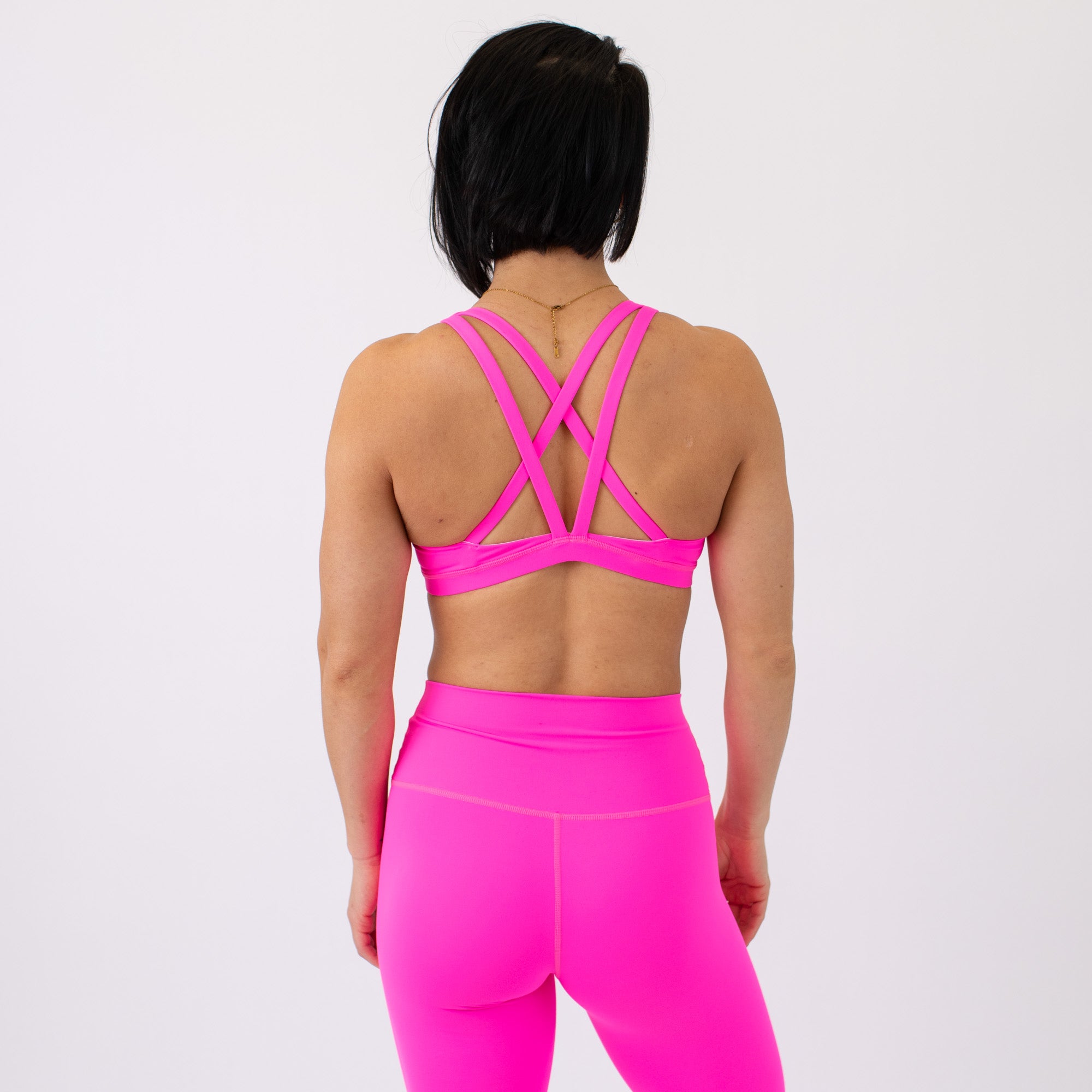 Neon Pink Sports Bra - Isla 