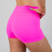 Neon Pink No Front Seam High Rise Spandex Shorts