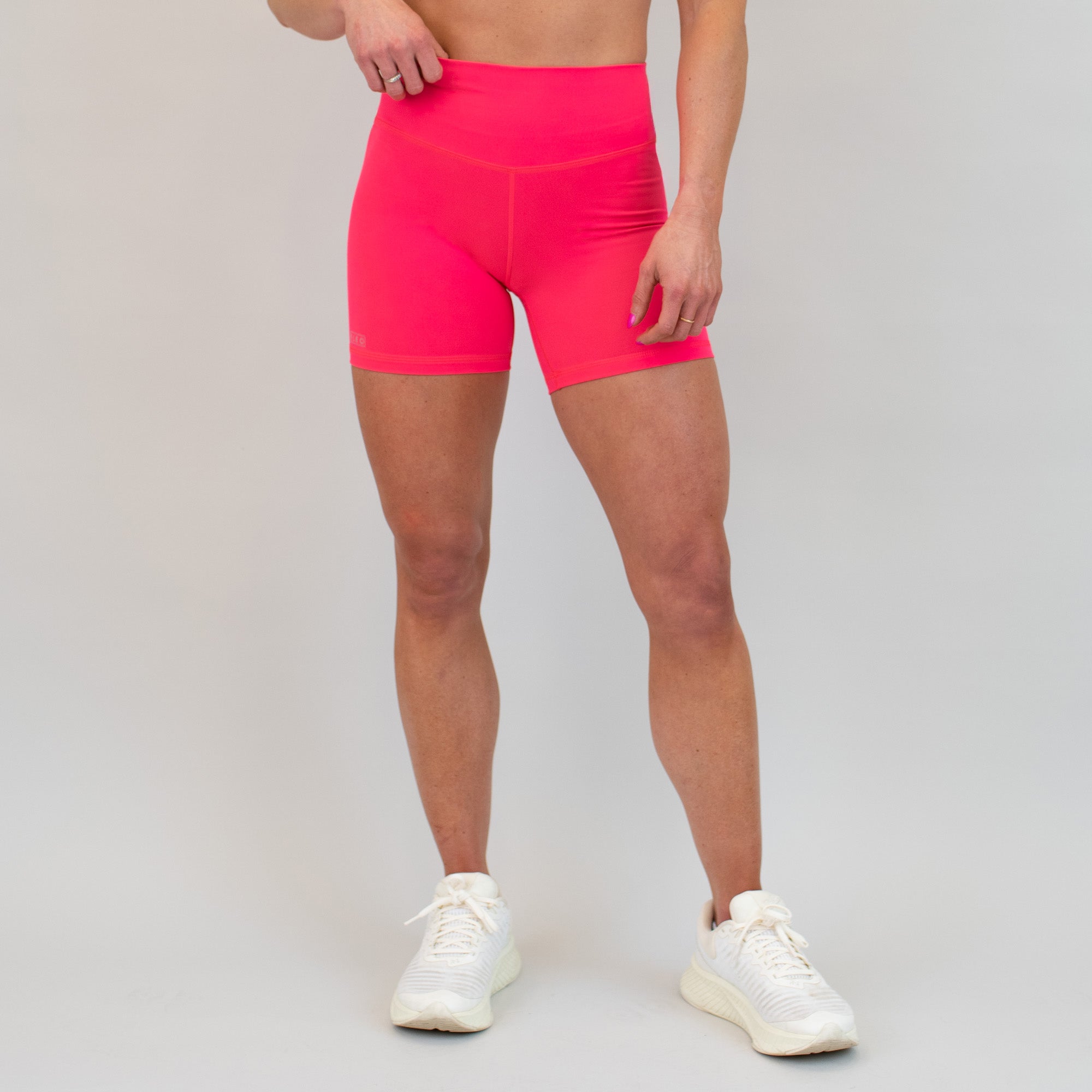 Neon Punch Curved High Rise Spandex Short - 5" - Go Go