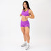 Heather Neon Purple - Isla Scoop Neck Sports Bra