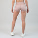 Neutral Gingham Mid Rise Contour Training Shorts For Women