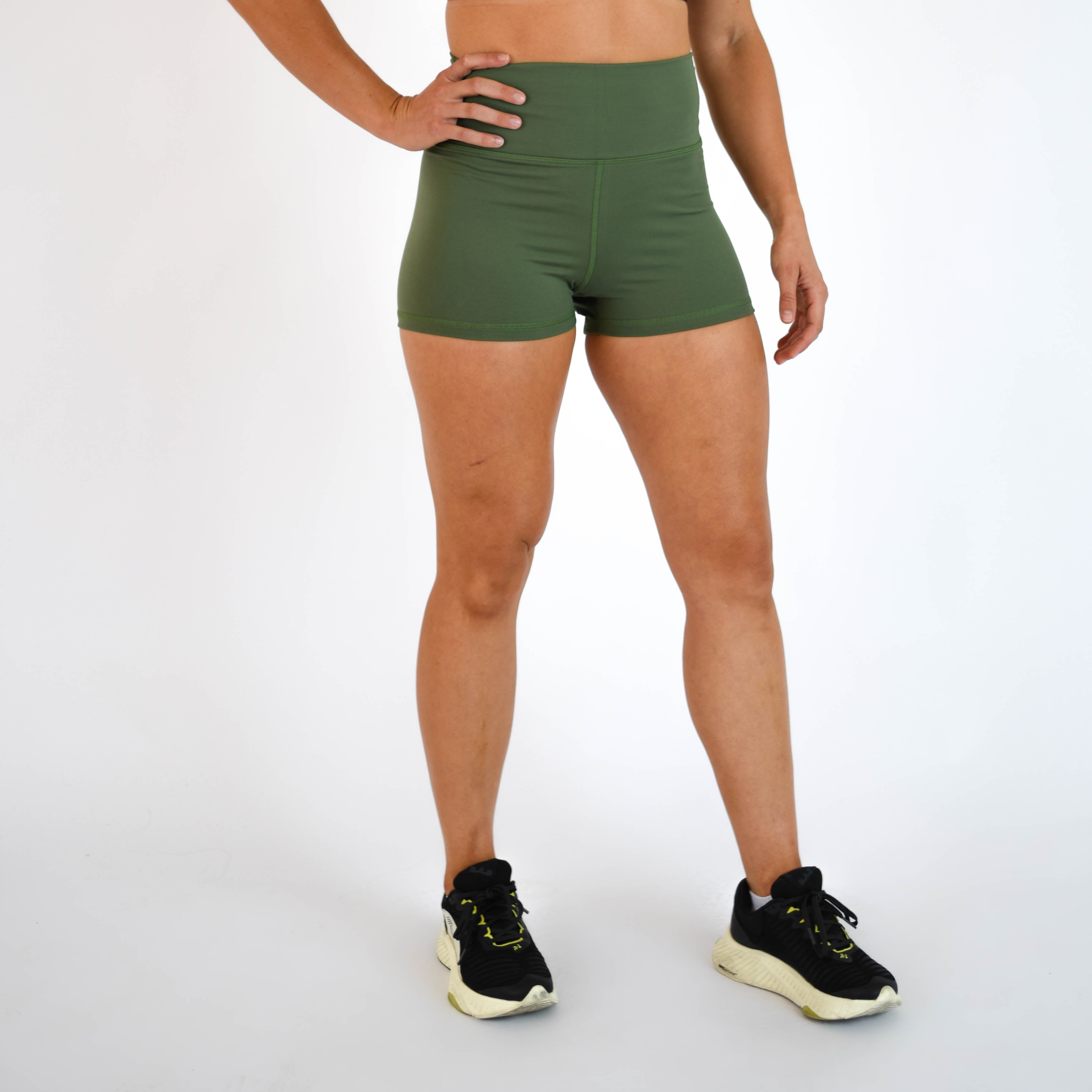 Bronze Green True High Rise Original Spandex Shorts