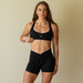 Black Tate Racerback Sports Bra - Medium Support by FLEO - 1