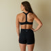 Black Tate Racerback Sports Bra - Medium Support by FLEO - 2