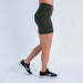 Olive No Front Seam Training Short - Pedal
