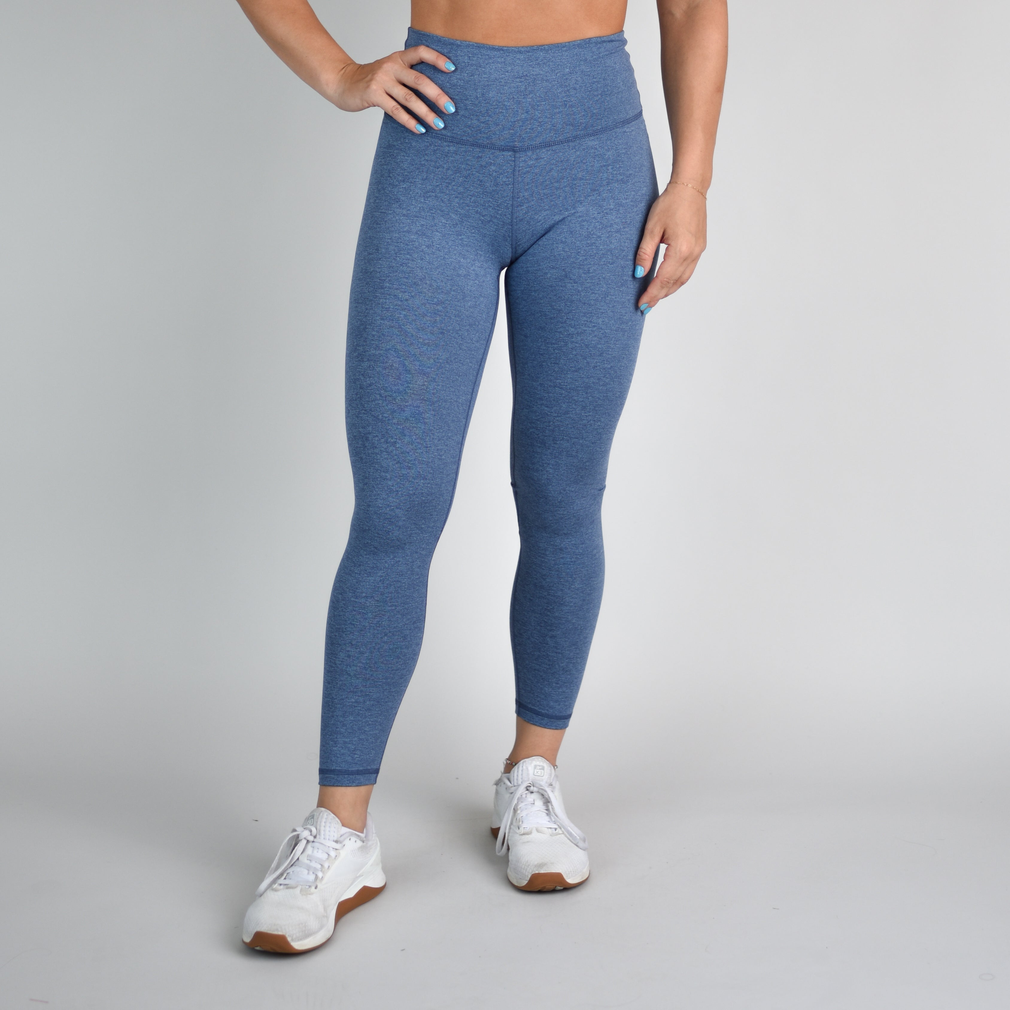 Heather Olympus Blue High Rise Workout Leggings