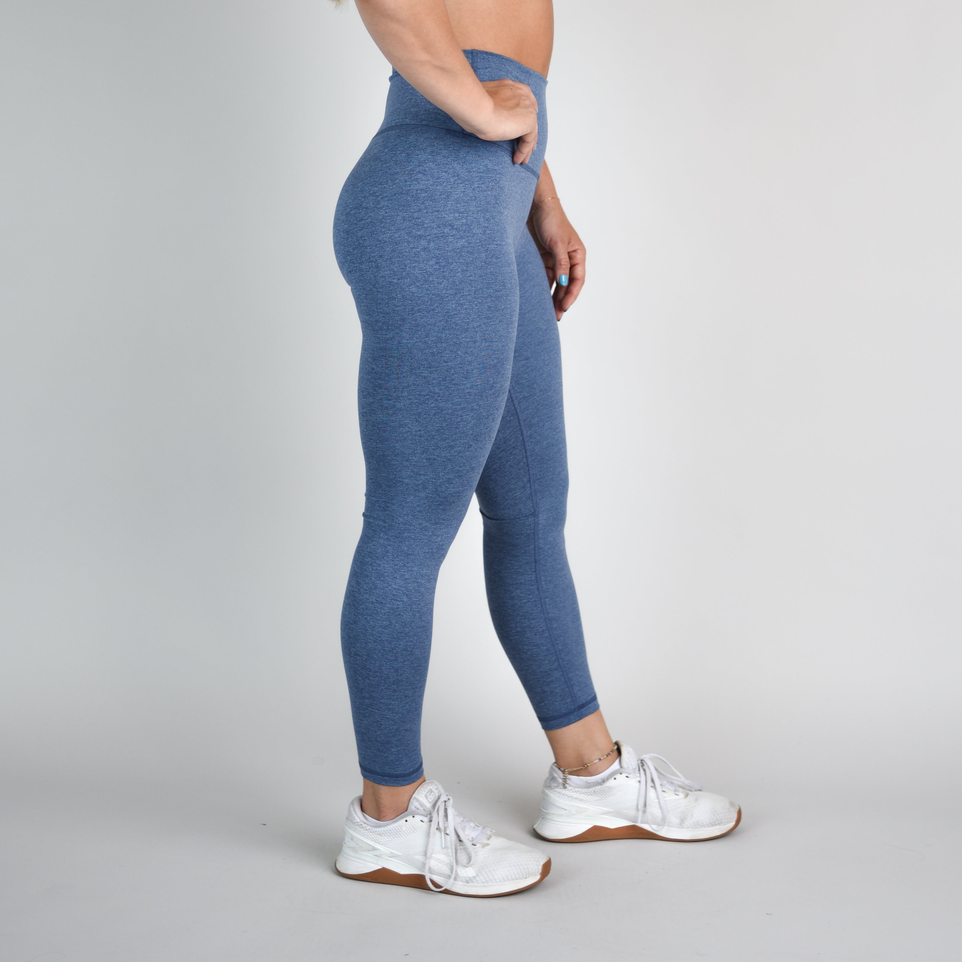 Heather Olympus Blue High Rise Workout Leggings