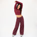 Oxblood Red Foundation Crop Long Sleeve