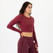 Oxblood Red Foundation Crop Long Sleeve