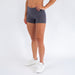 Periscope Blue Mid Rise Contour Training Shorts For Women