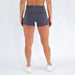 Periscope Blue Mid Rise Contour Training Shorts For Women