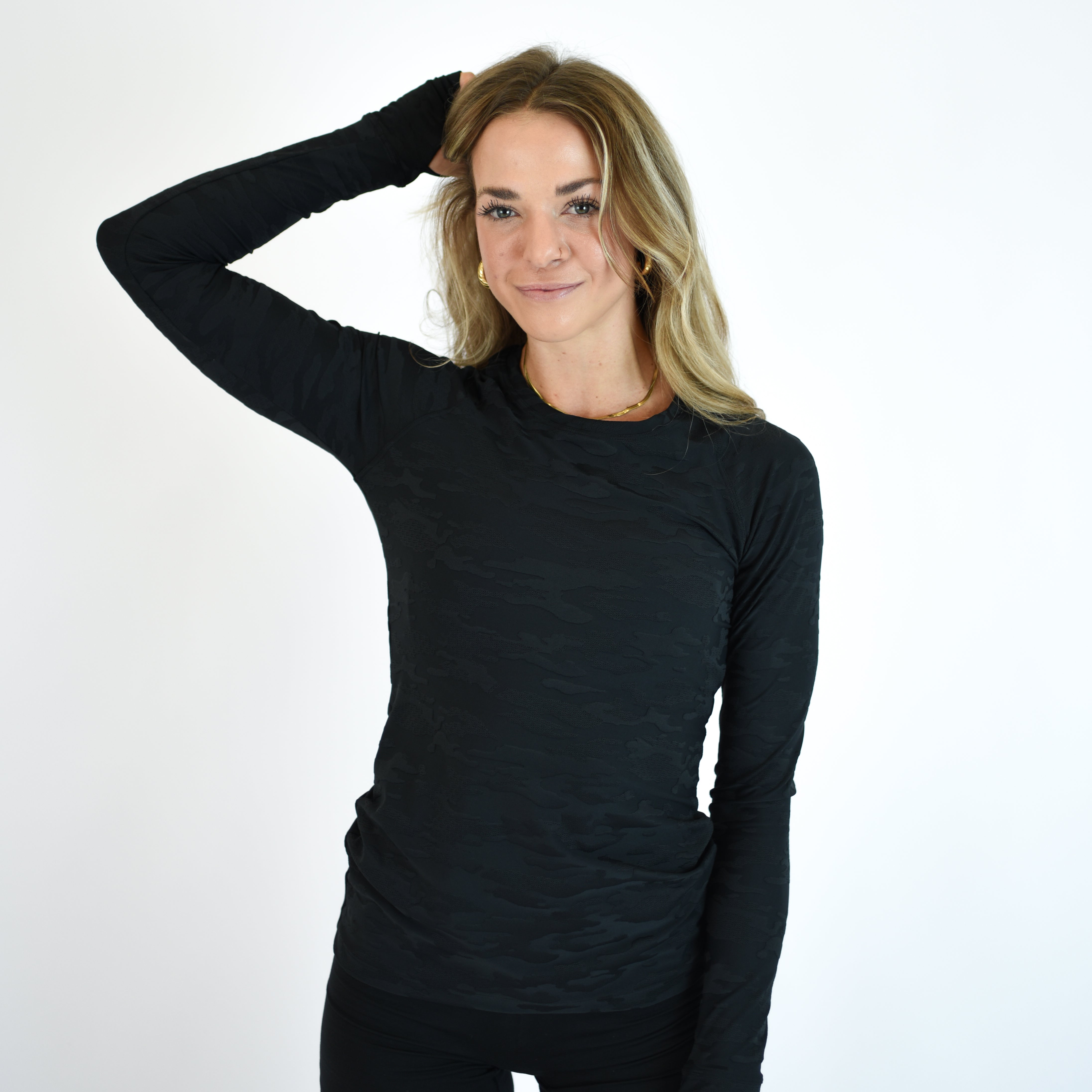 Black Camo Women's Long Sleeve Shirt - Foundation