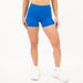 Blue No Front Seam High Rise Spandex Shorts