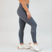 Gray Black Ribbed Legging 7/8 25" - El Toro