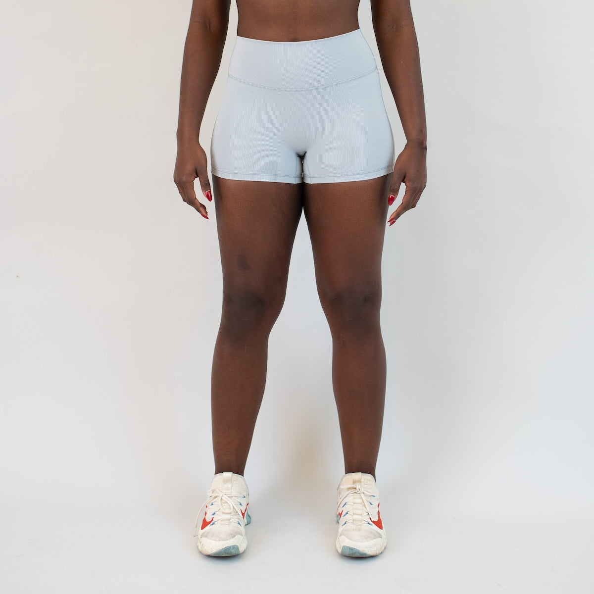 Sleet Rib No Front Seam High Rise Spandex Shorts