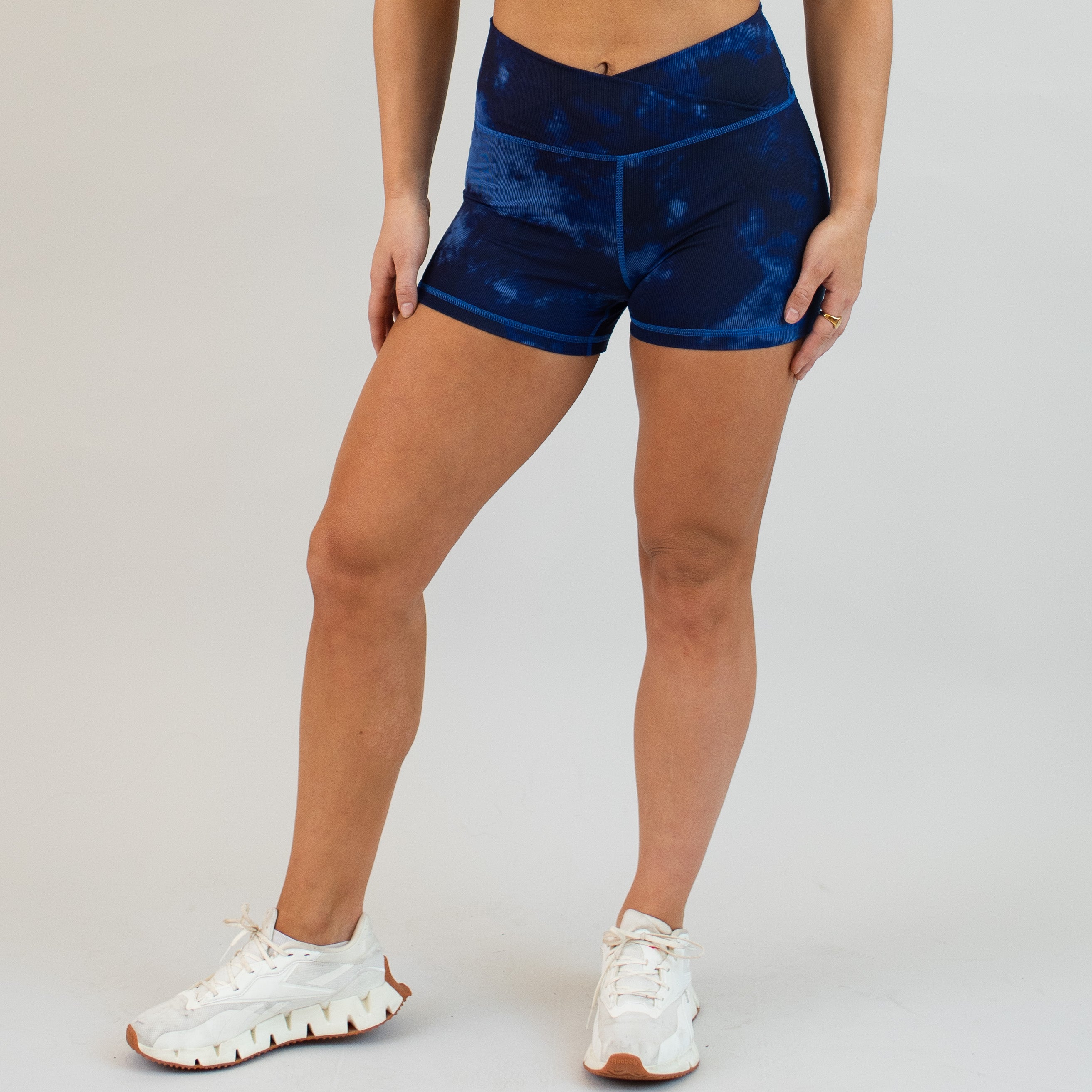 Blue Dream Rib High Rise Spandex Shorts