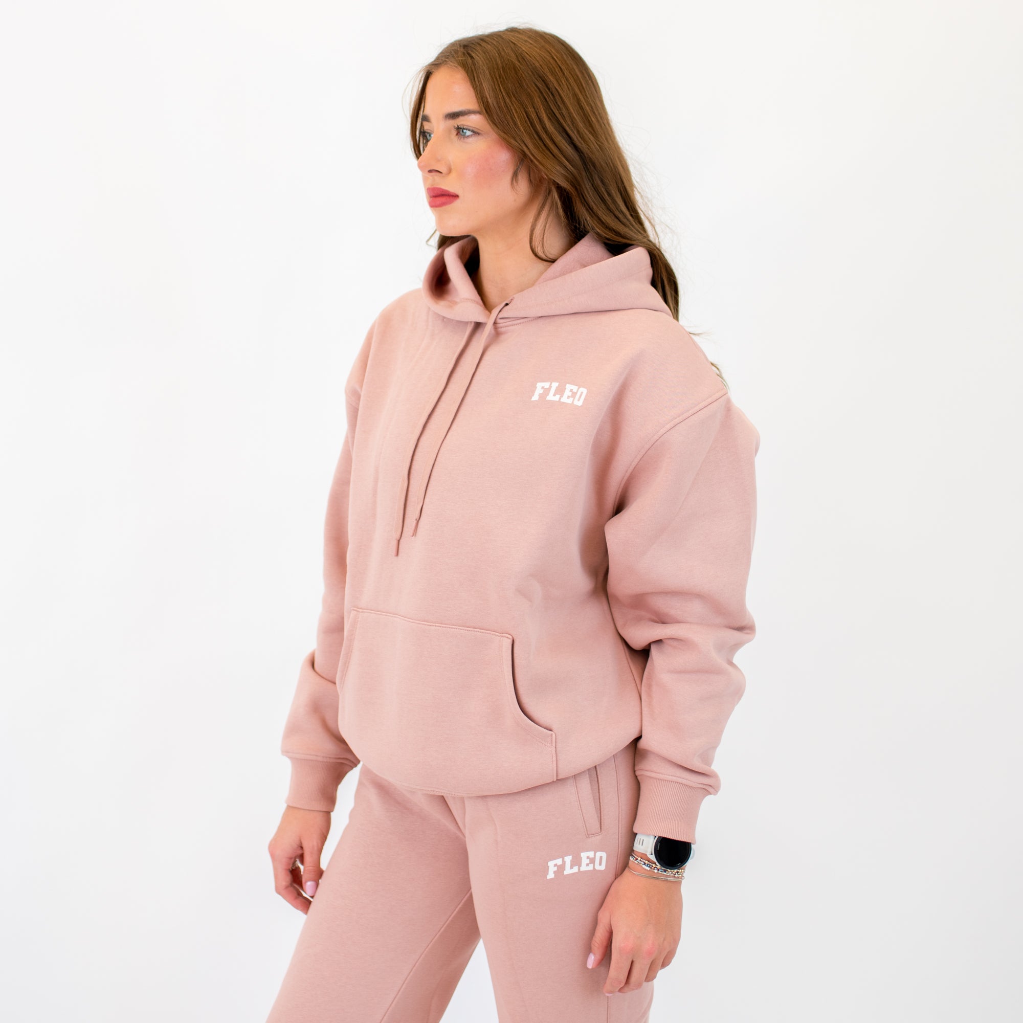 Full Hoodie Sweatshirt | Essence | Mauve -4