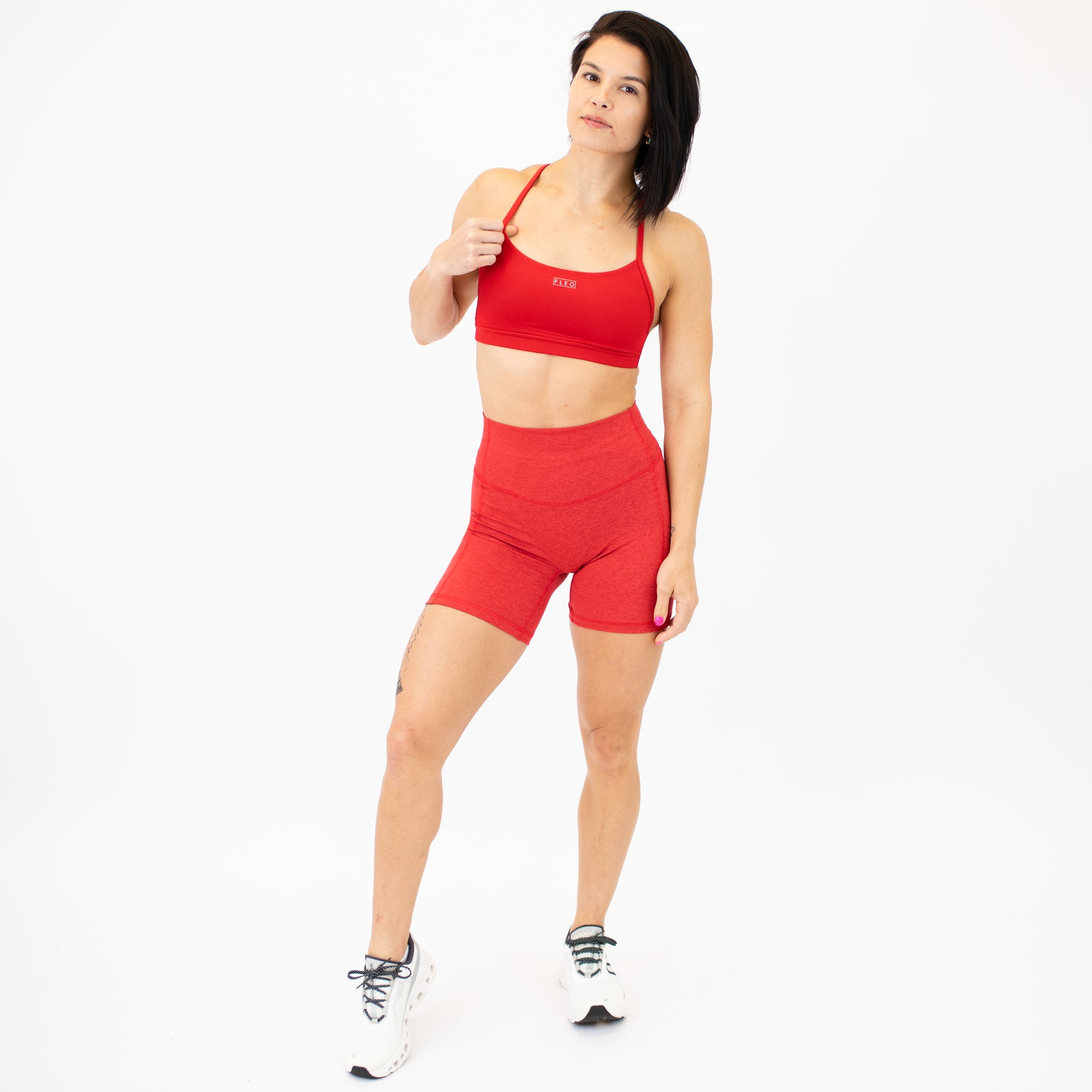 Loop Back Sports Bra - Salsa