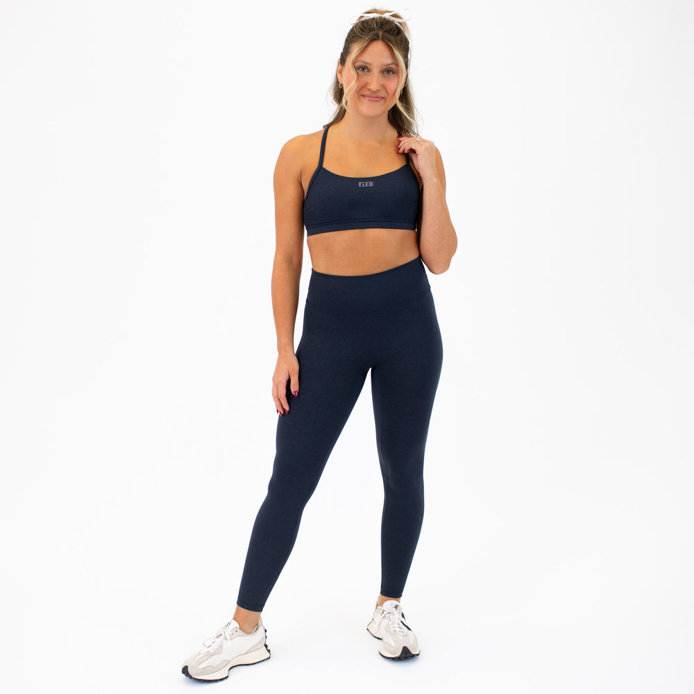 Loop Back Sports Bra - Heather Dark Sapphire