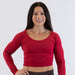 Red Women's Long Sleeve Shirt - Scoop Neck - Foundation