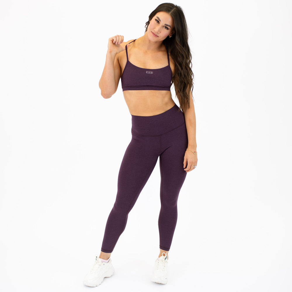 Loop Back Sports Bra - Shale Wine