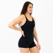 Women's Singlet in Black for Powerlifting and Olympic Lifting
