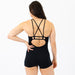 Women's Singlet in Black for Powerlifting and Olympic Lifting