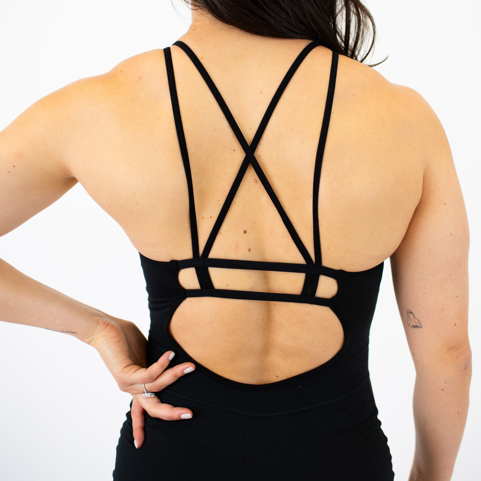 Women's Singlet in Black for Powerlifting and Olympic Lifting