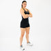 Women's Singlet in Black Asphalt for Powerlifting and Olympic Lifting