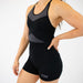 Women's Singlet in Black Asphalt for Powerlifting and Olympic Lifting