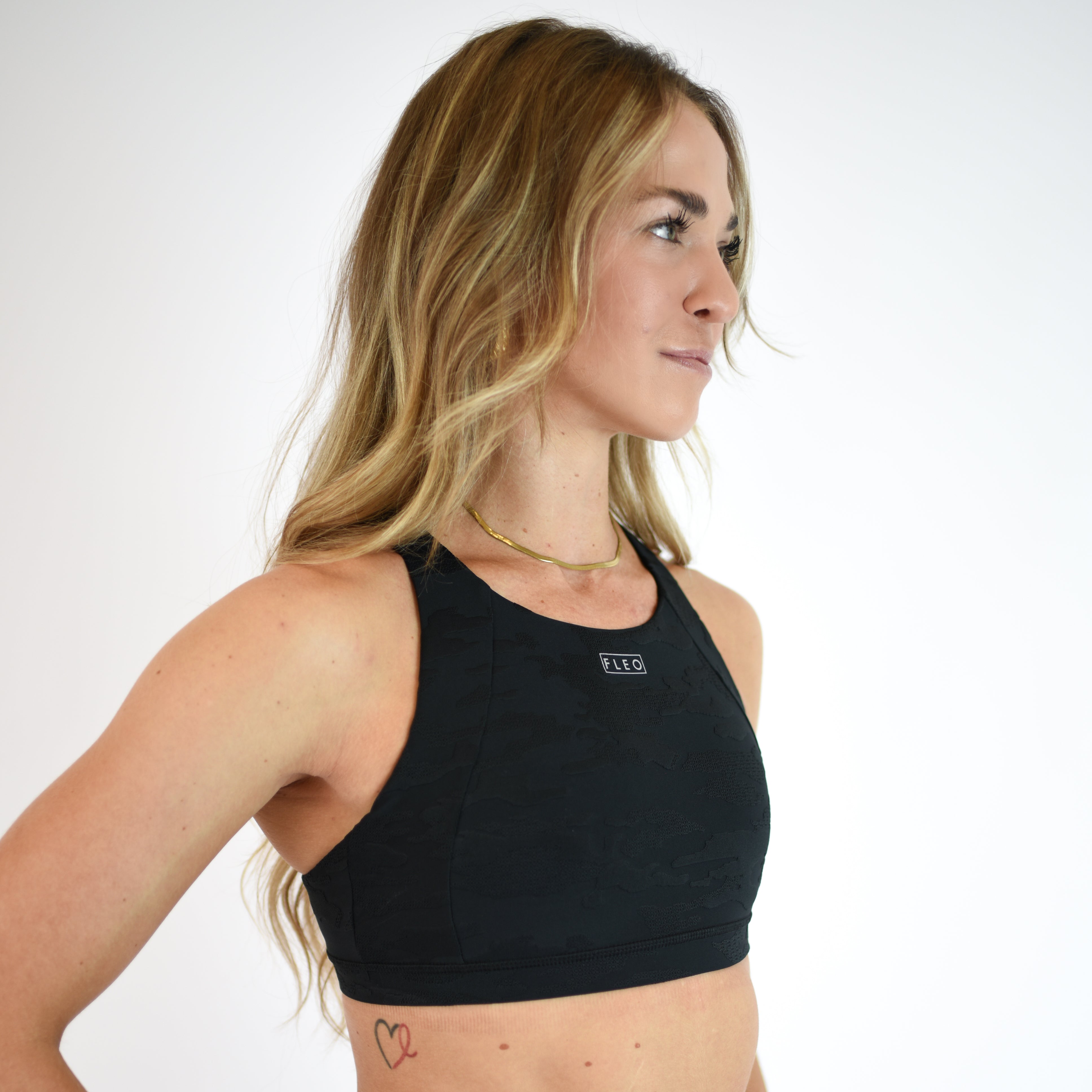 Black Camo High Impact Sports Bra - Jourdaine - High Support