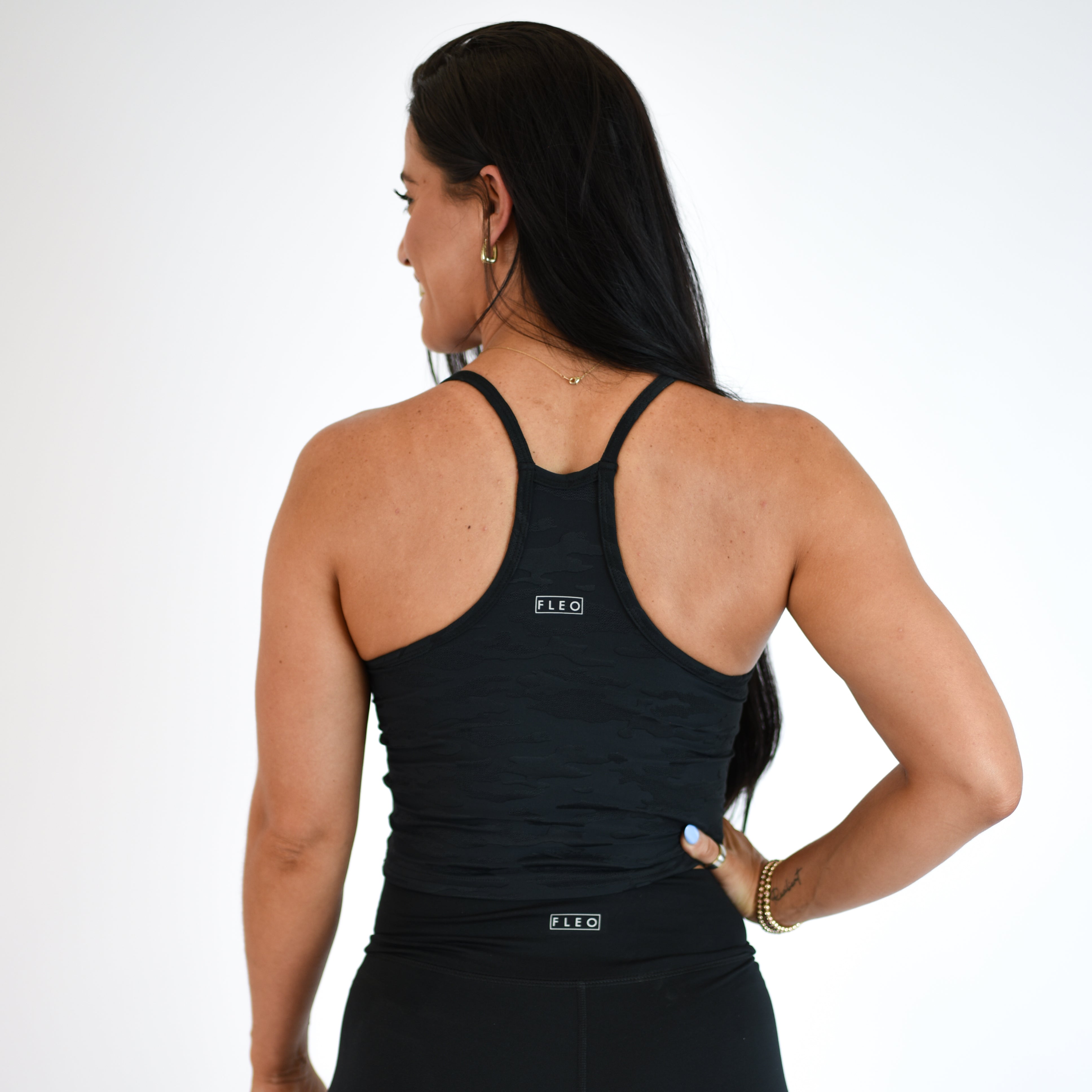 Black Pointelle Crop Tank - Switch Up