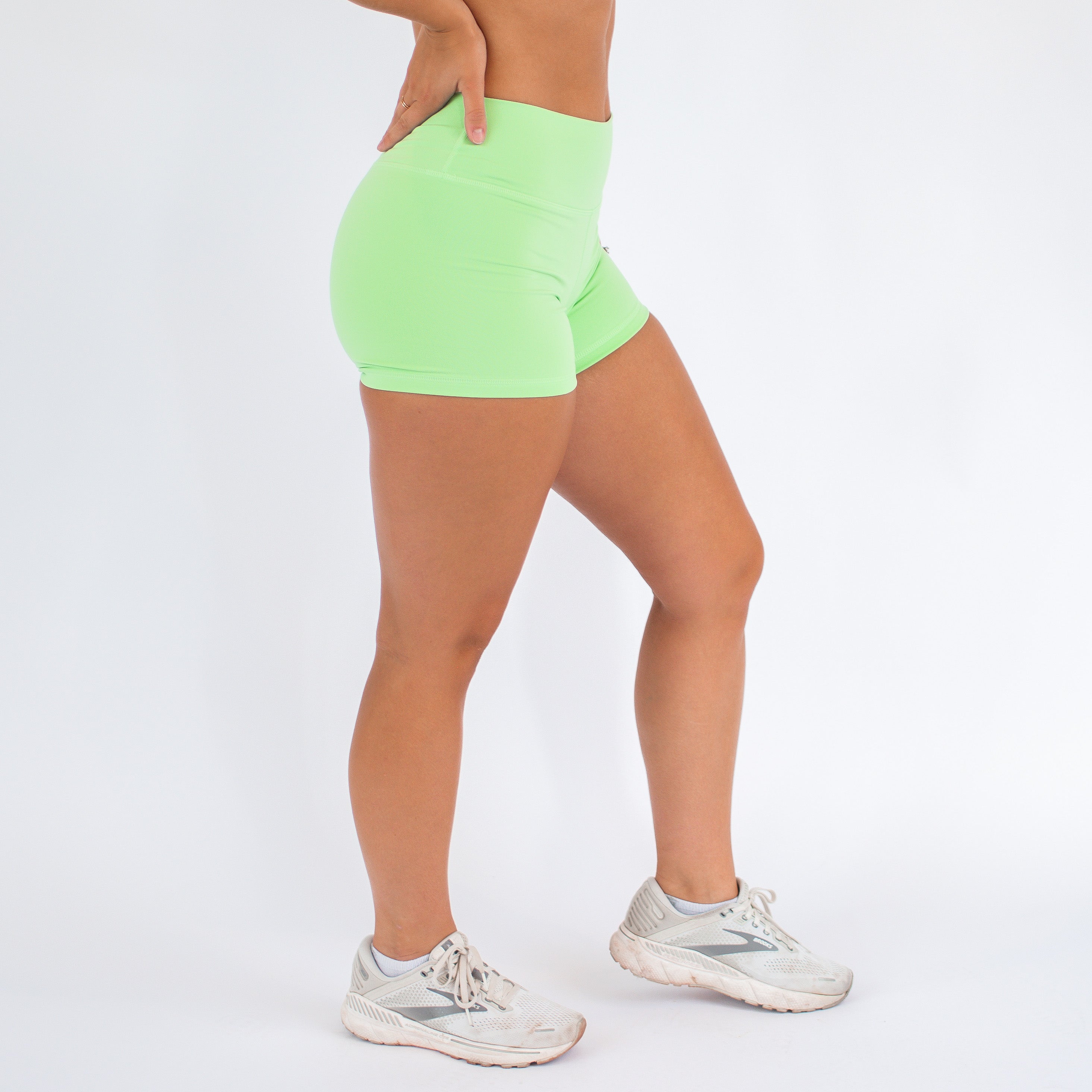 Summer Green High Rise Spandex Shorts