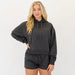 Crop Hoodie Sweatshirt | Sunday Funday | Gray