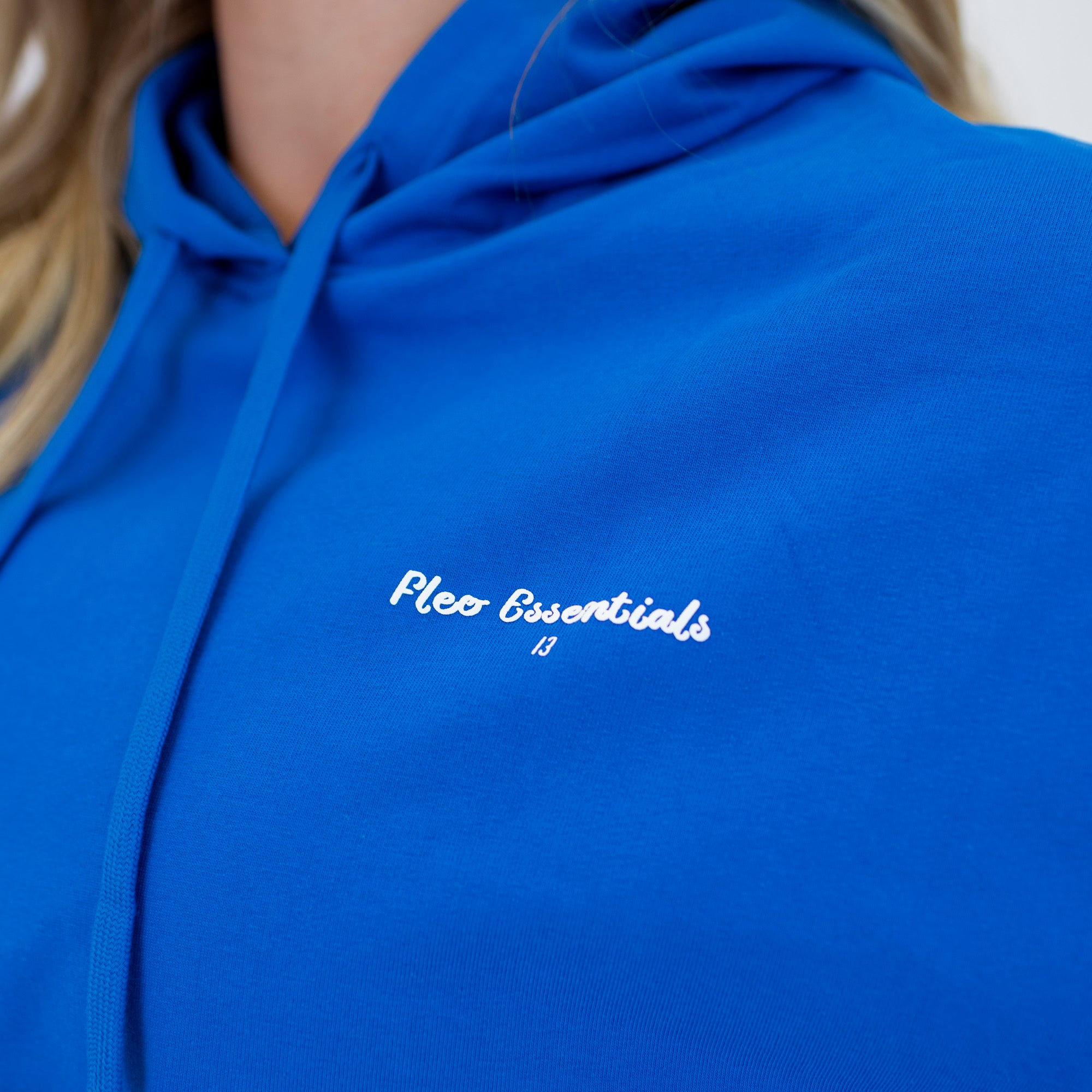 Crop Hoodie Sweatshirt | Sunday Funday | Cobalt