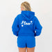 Crop Hoodie Sweatshirt | Sunday Funday | Cobalt