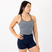 Heather Asphalt Switch Up Crop Tank - Fitted