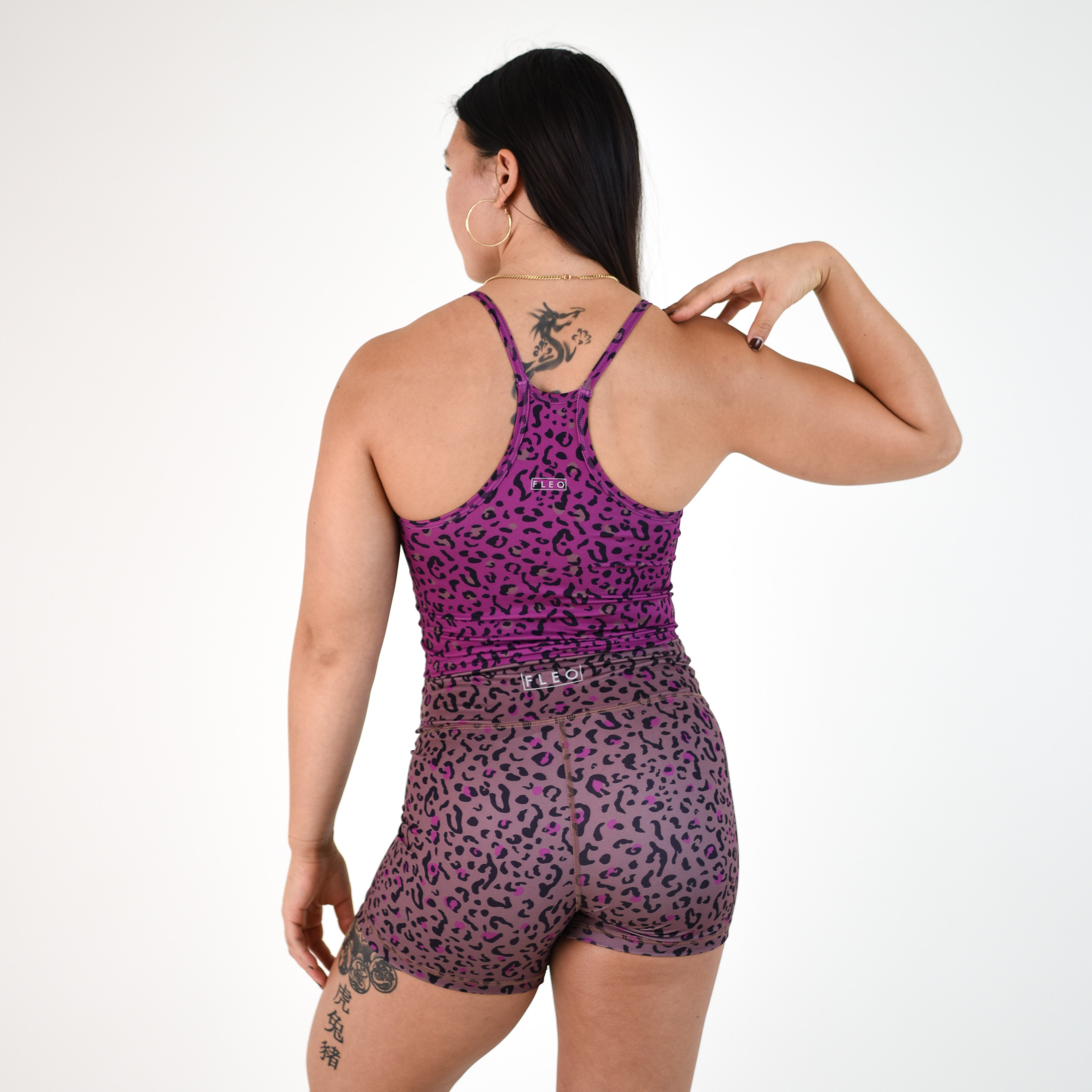 Violet Leopard Crop Tank - Switch Up