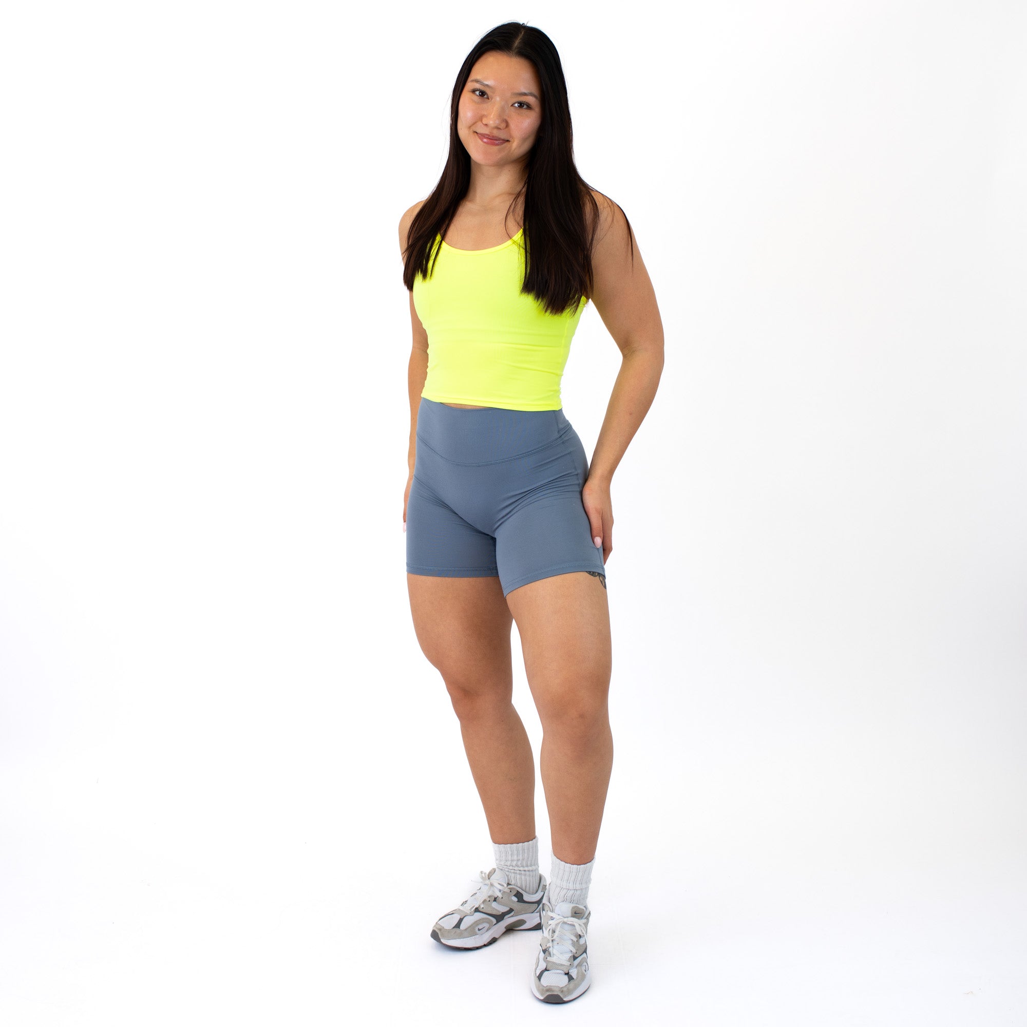 Neon Yellow Switch Up Crop Tank - Fitted