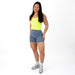 Neon Yellow Switch Up Crop Tank - Fitted